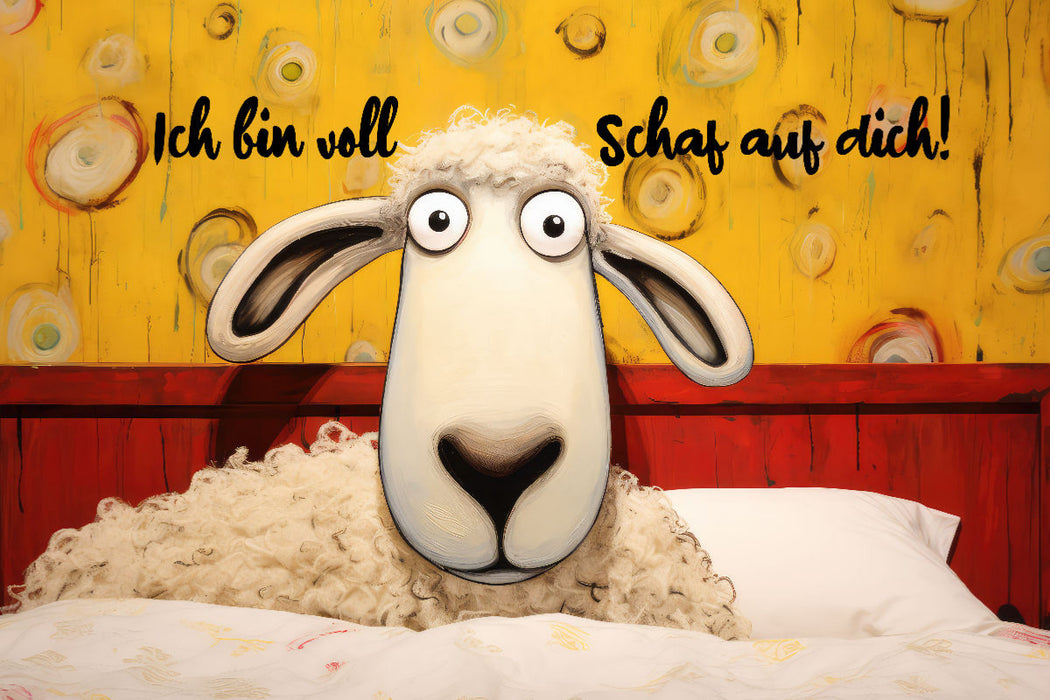 Premium Textil-Leinwand Scharfes Schaf