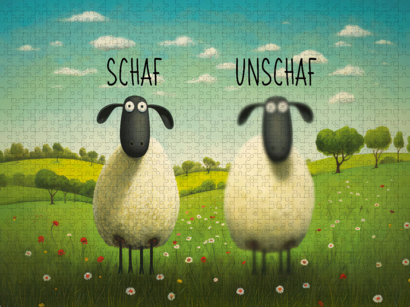 Schaf und Unschaf - CALVENDO Foto-Puzzle'