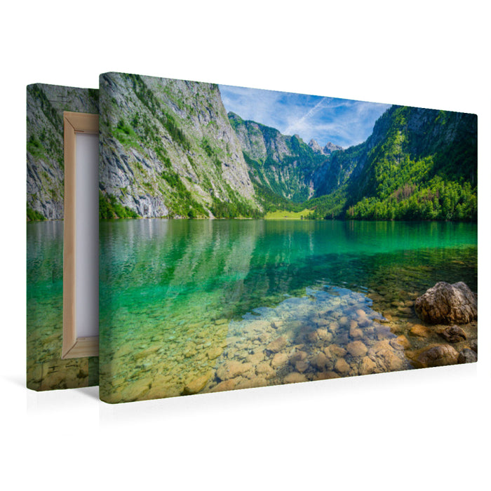 Premium Textil-Leinwand Sommer am Obersee