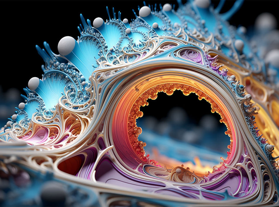 Mandelbrot Fraktal in 3D - CALVENDO Foto-Puzzle'