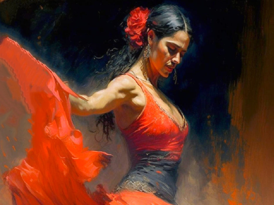 Dynamische Flamencotänzerin - CALVENDO Foto-Puzzle'