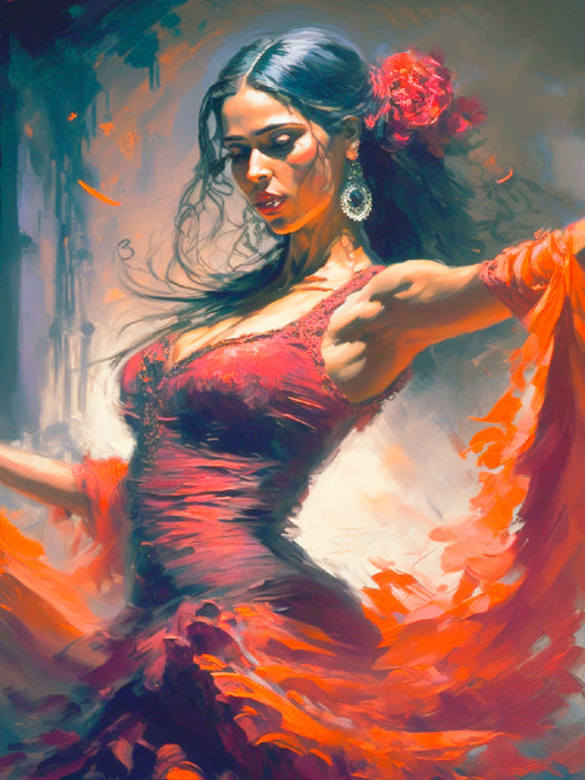 Wunderschöne Flamencotänzerin - CALVENDO Foto-Puzzle'