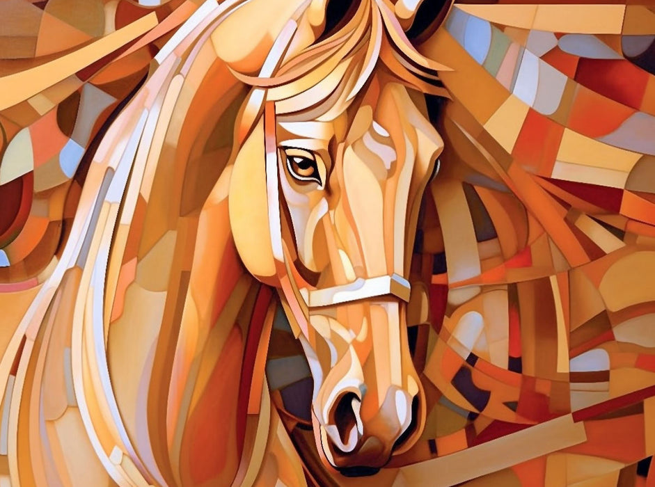 Goldenes Pferd - Portrait - CALVENDO Foto-Puzzle'