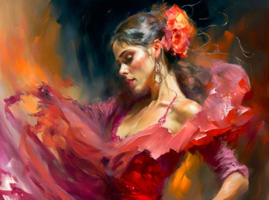 Anmutige Flamencotänzerin - CALVENDO Foto-Puzzle'