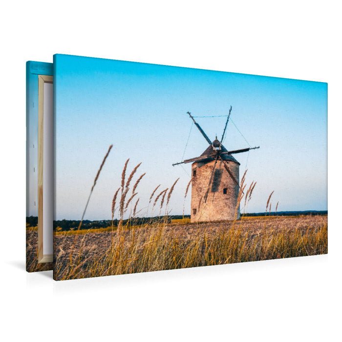 Premium textile canvas Windmills in a rural setting, from Tési in Hungary 