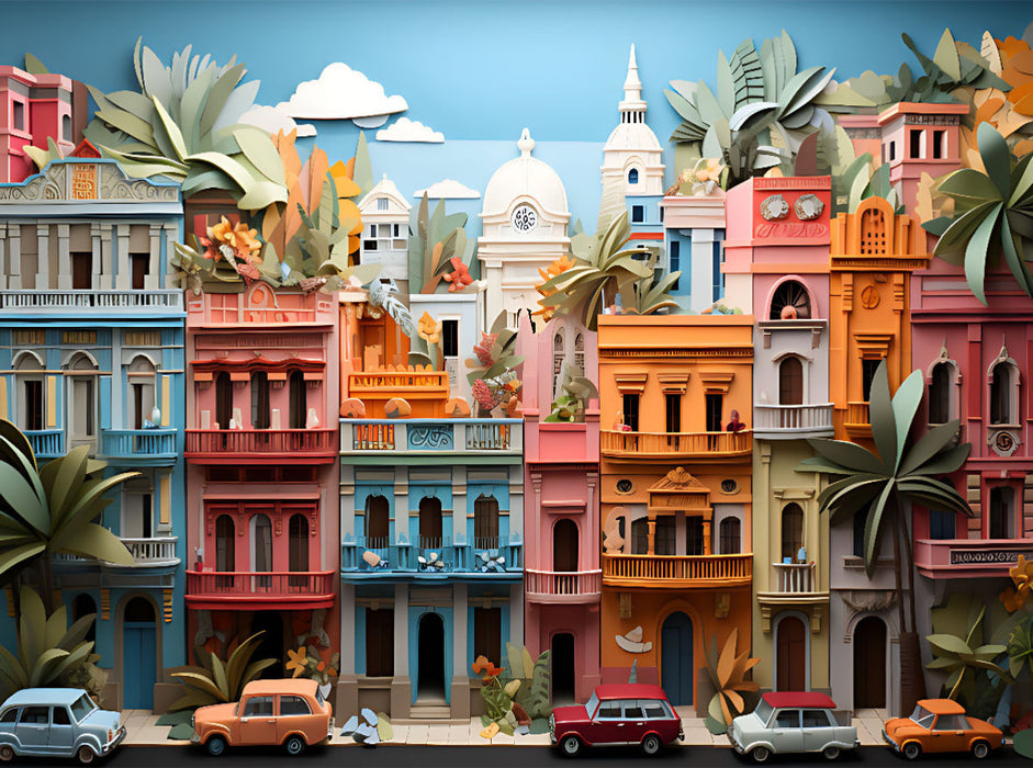 Havanna in Papierschichtkunst - CALVENDO Foto-Puzzle'