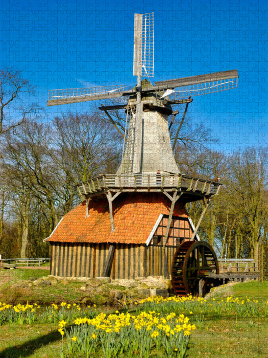 Hüvener Wind- und Wassermühle - CALVENDO Foto-Puzzle'