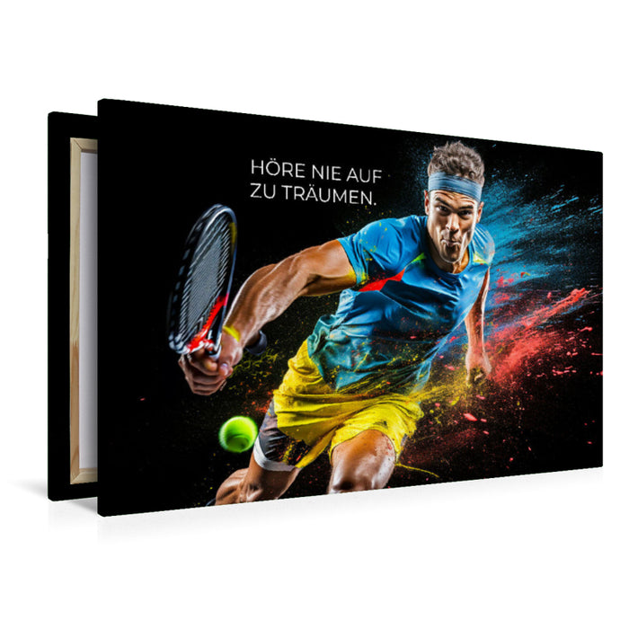 Premium Textil-Leinwand Ein Motiv aus dem Kalender Tennis und Motivation