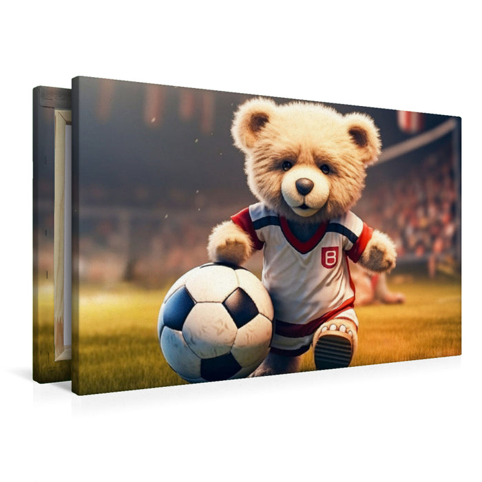 Premium Textil-Leinwand Ein Motiv aus dem Kalender Teddybär und seine Abenteuer