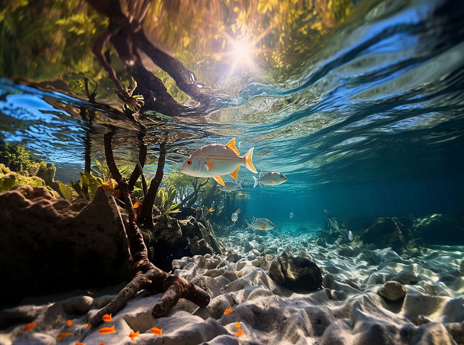 In den Mangroven - tropische Fische - CALVENDO Foto-Puzzle'