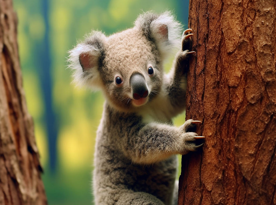 Koala an einem Baum - CALVENDO Foto-Puzzle'