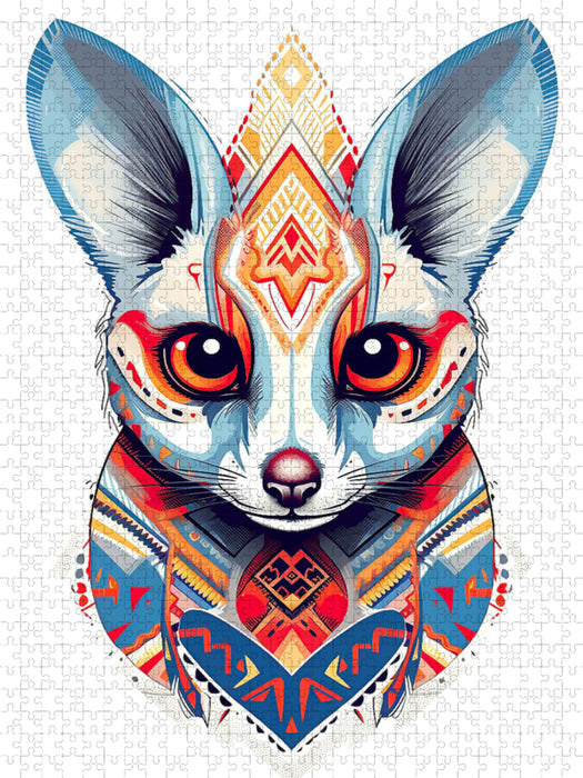 Katta Lemur im Tattoo Design - CALVENDO Foto-Puzzle'