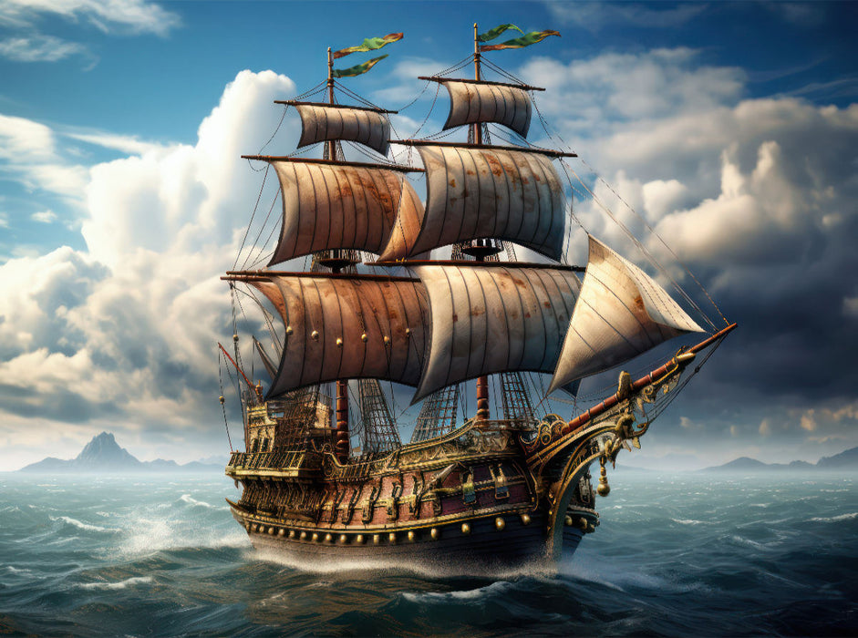 Segelschiff auf dem Meer - CALVENDO Foto-Puzzle'