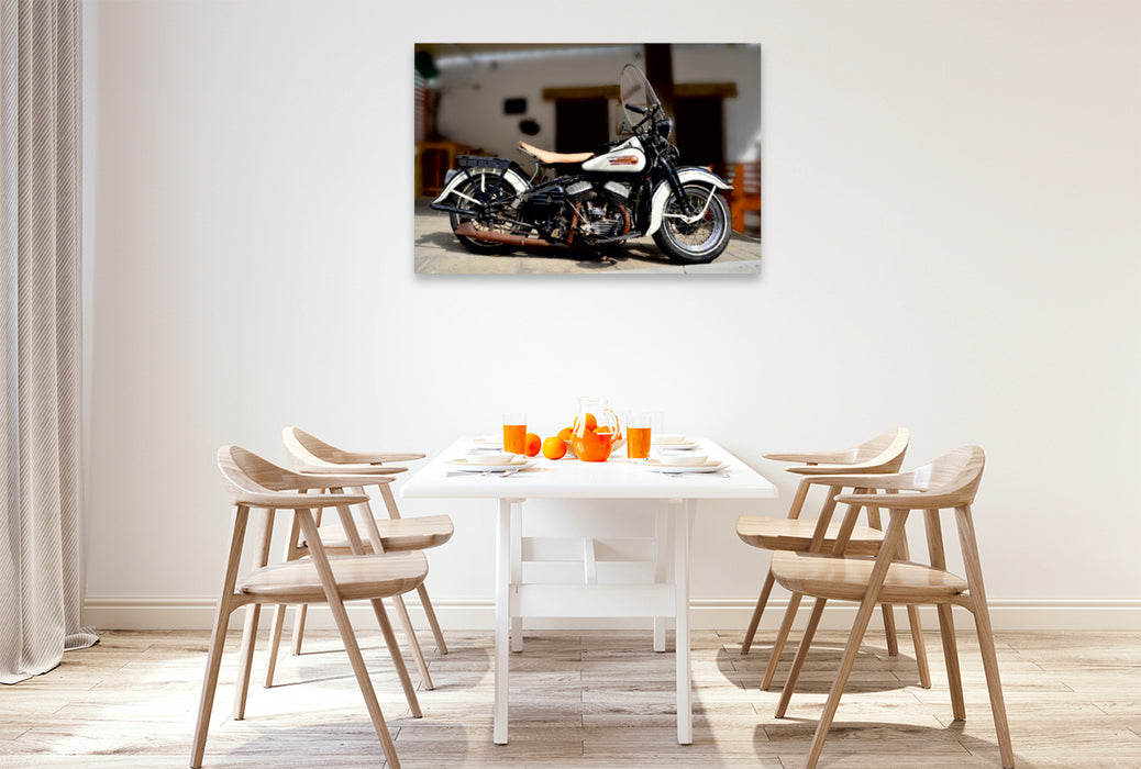 Premium Textil-Leinwand Premium Textil-Leinwand 120 cm x 80 cm quer Ein Motiv aus dem Kalender Harley Davidson WLA 750