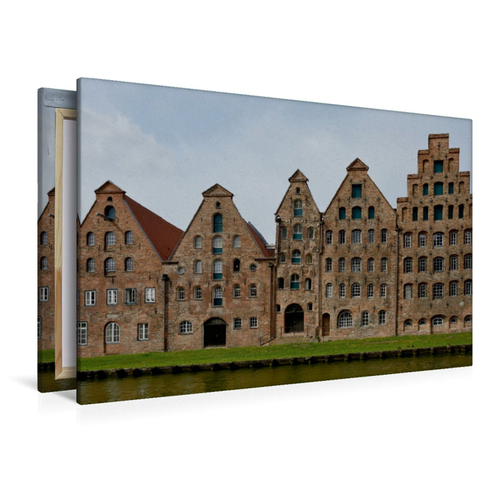 Premium Textil-Leinwand Premium Textil-Leinwand 120 cm x 80 cm quer Speicherhäuser in Lübeck