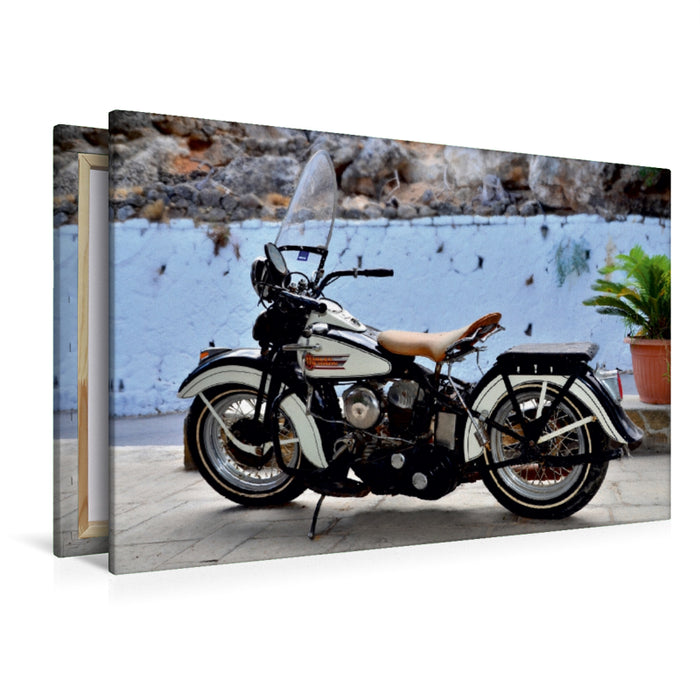 Premium Textil-Leinwand Premium Textil-Leinwand 120 cm x 80 cm quer Ein Motiv aus dem Kalender Harley Davidson WLA 750