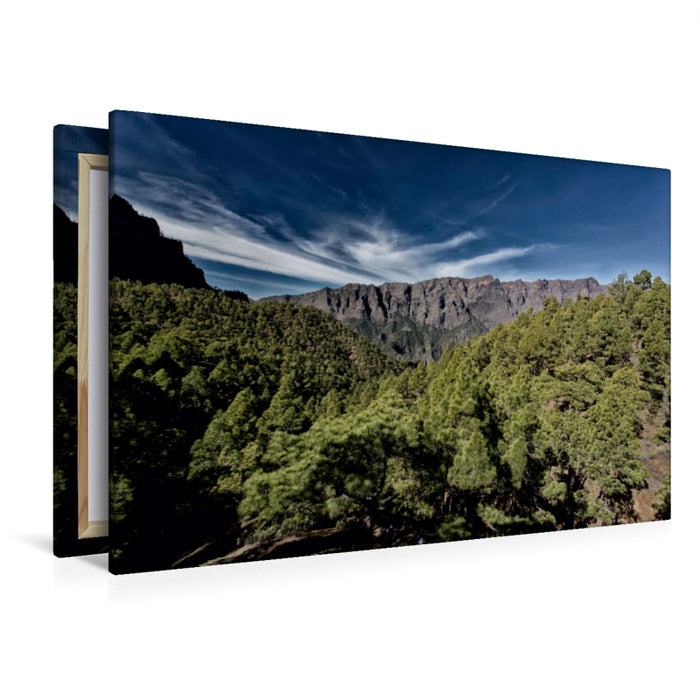 Toile textile premium Toile textile premium 120 cm x 80 cm paysage La Palma - Caldera de Taburiente 