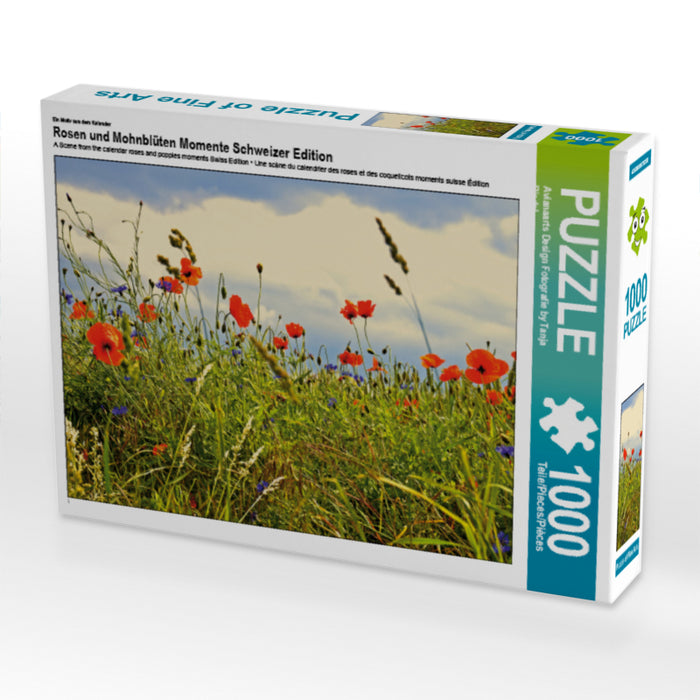 Rosen und Mohnblüten Momente Schweizer Edition - CALVENDO Foto-Puzzle - calvendoverlag 29.99