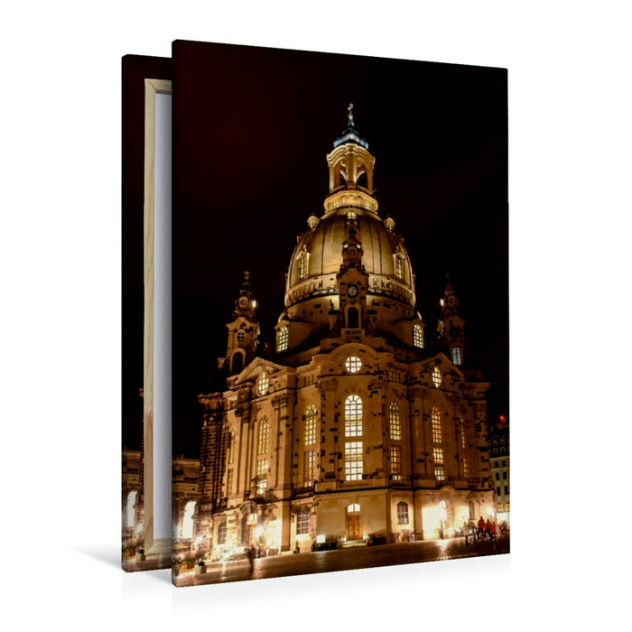 Premium Textil-Leinwand Premium Textil-Leinwand 80 cm x 120 cm  hoch Ein Motiv aus dem Kalender Frauenkirche Dresden