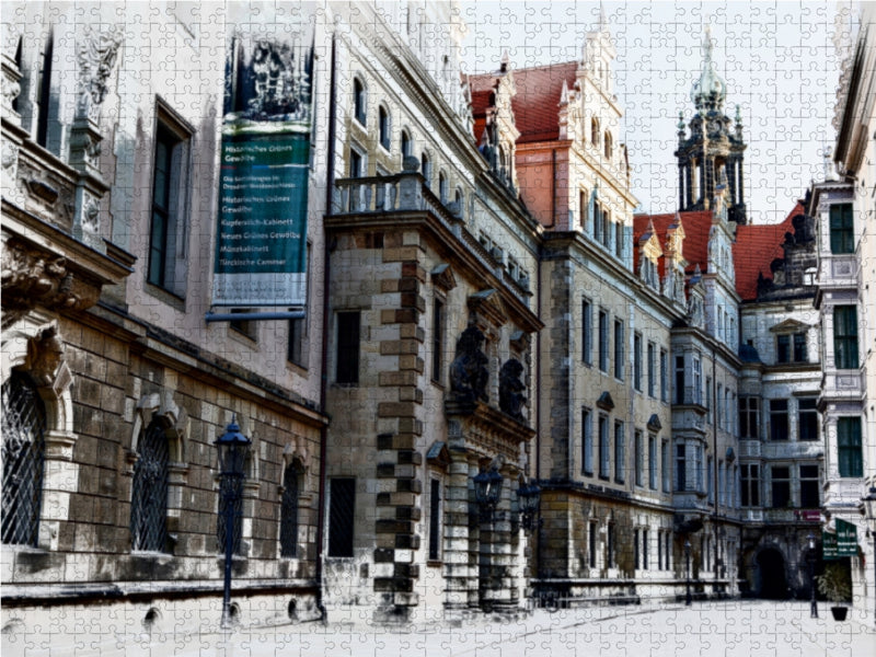 Blick in die Schloßstraße in Dresden - CALVENDO Foto-Puzzle - calvendoverlag 29.99