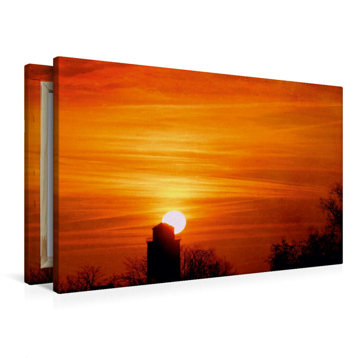 Premium Textil-Leinwand Premium Textil-Leinwand 90 cm x 60 cm quer Sonnenaufgang