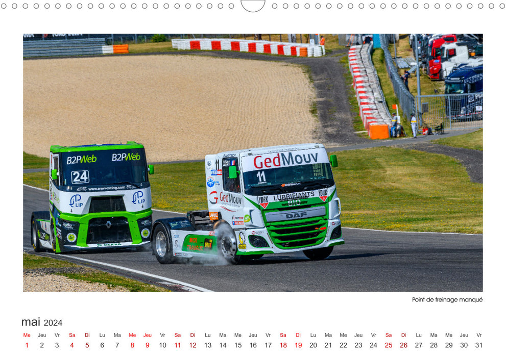 Championnat de France Camions du Nürburgring (CALVENDO Calendrier mensuel 2024)