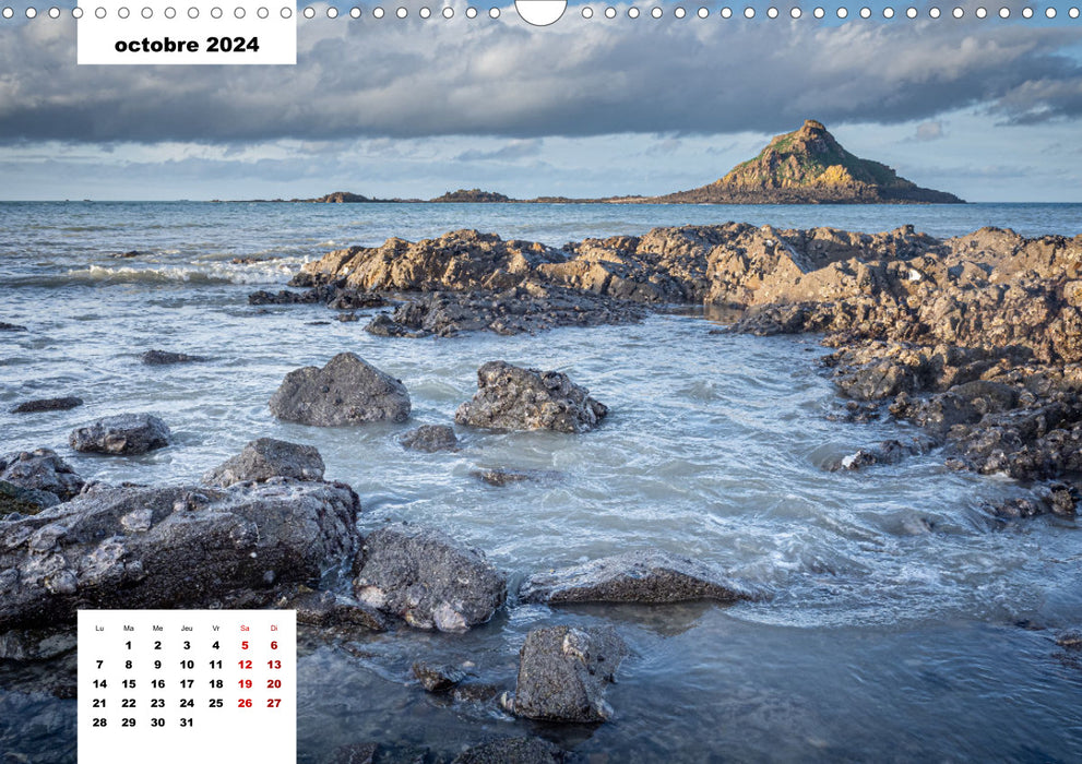 La Bretagne. La côte d'Emeraude et la côte de Penthièvre (CALVENDO Calendrier mensuel 2024)