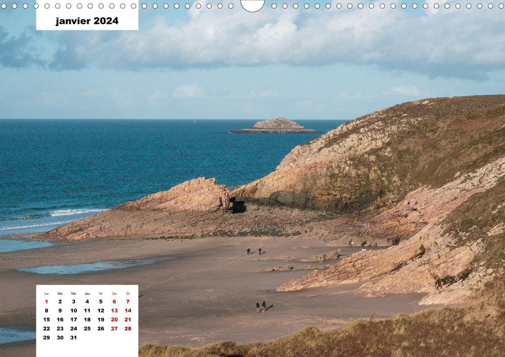 La Brittany. The coast of Emeraude and the coast of Penthièvre (CALVENDO Calendrier mensuel 2024) 