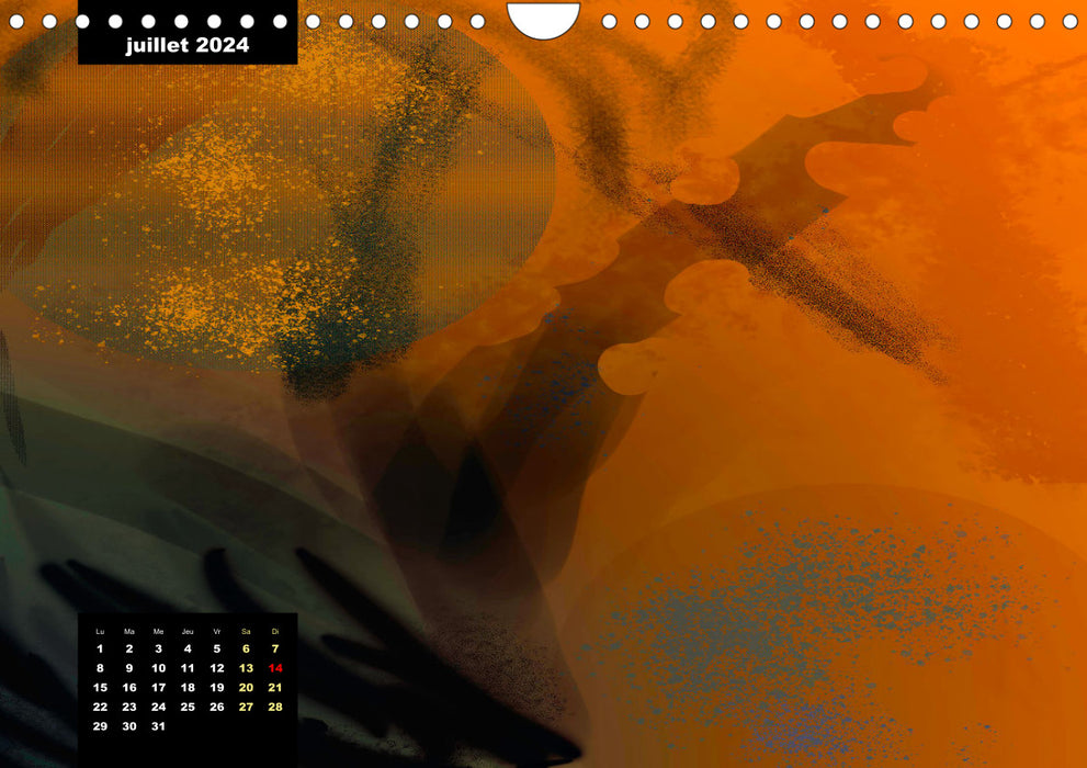 Cascade de couleurs (CALVENDO Calendrier mensuel 2024)