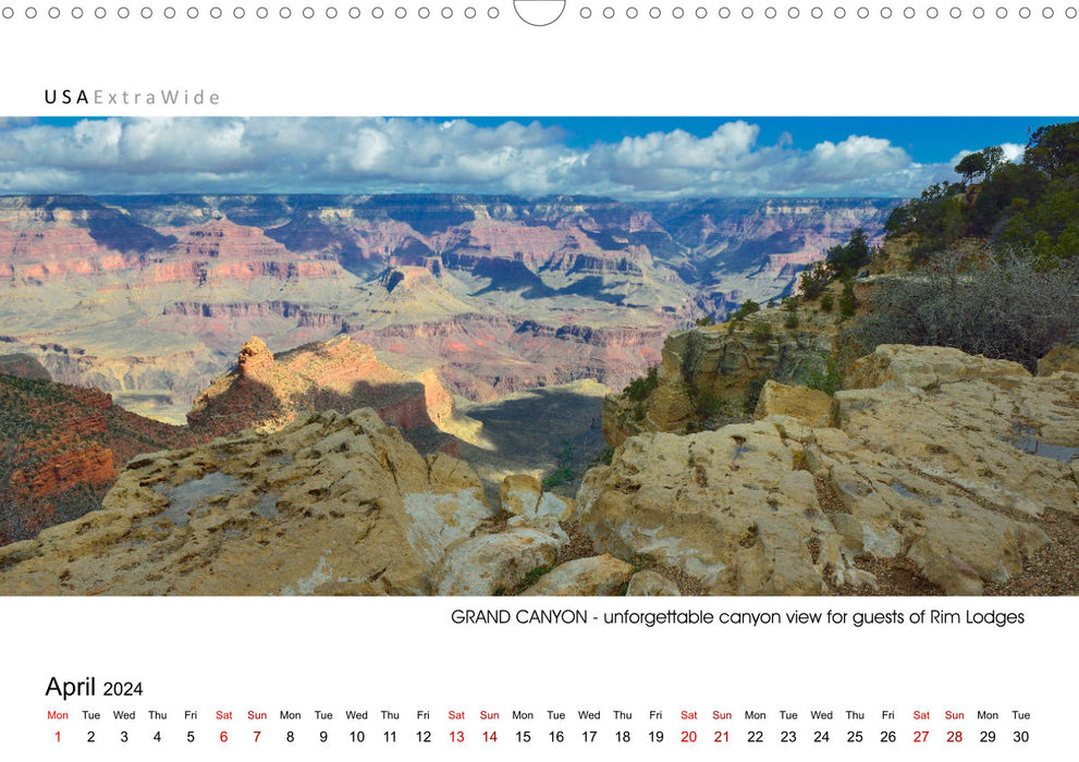 GRAND CANYON - Panorama Views (CALVENDO Monthly Calendar 2024)