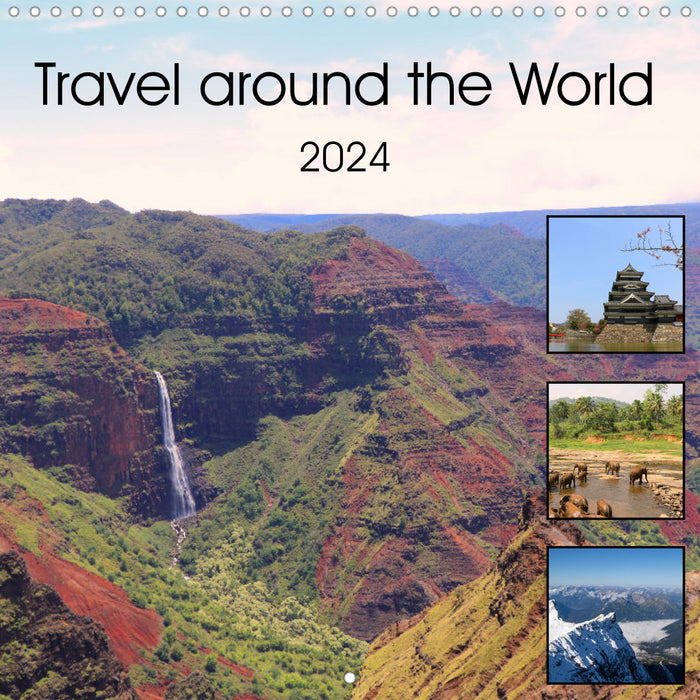 Voyage autour du monde (Calendrier mensuel CALVENDO 2024) 