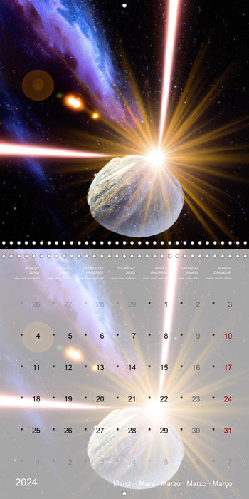 Galaxie cosmique (CALVENDO Calendrier mensuel 2024)