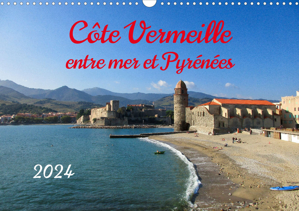 Côte Vermeille entre mer et Pyrénées (CALVENDO Calendrier mensuel 2024)
