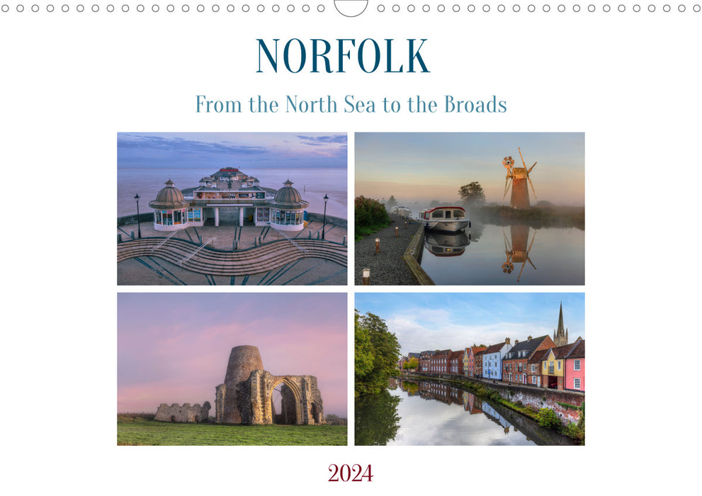 Norfolk - From the North Sea to the Broads (CALVENDO Monthly Calendar 2024)