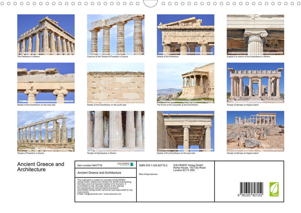 Ancient Greece and Architecture (CALVENDO Monthly Calendar 2024)