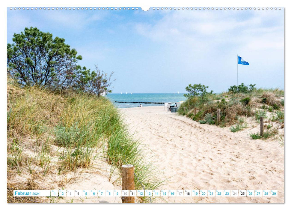 Warnemünde - Sommer, Sonne und Sand im Schuh (CALVENDO Wandkalender 2024)