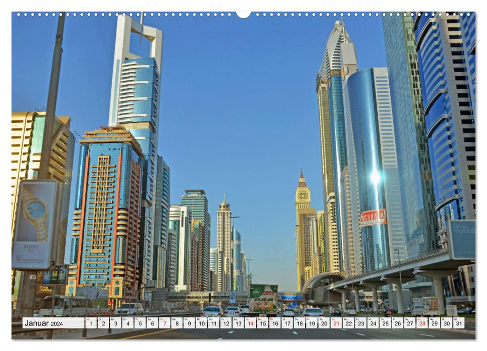 Einzigartiges DUBAI, die Metropole der Superlative (CALVENDO Wandkalender 2024)