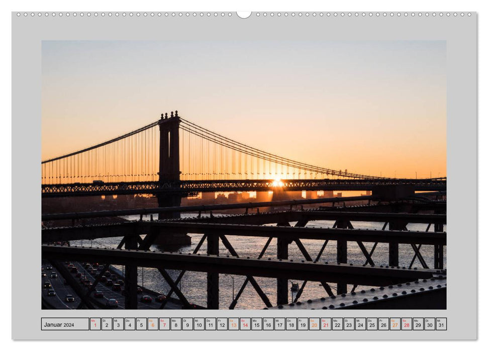 New York – Von Brooklyn zur Grand Central Station (CALVENDO Premium Wandkalender 2024)