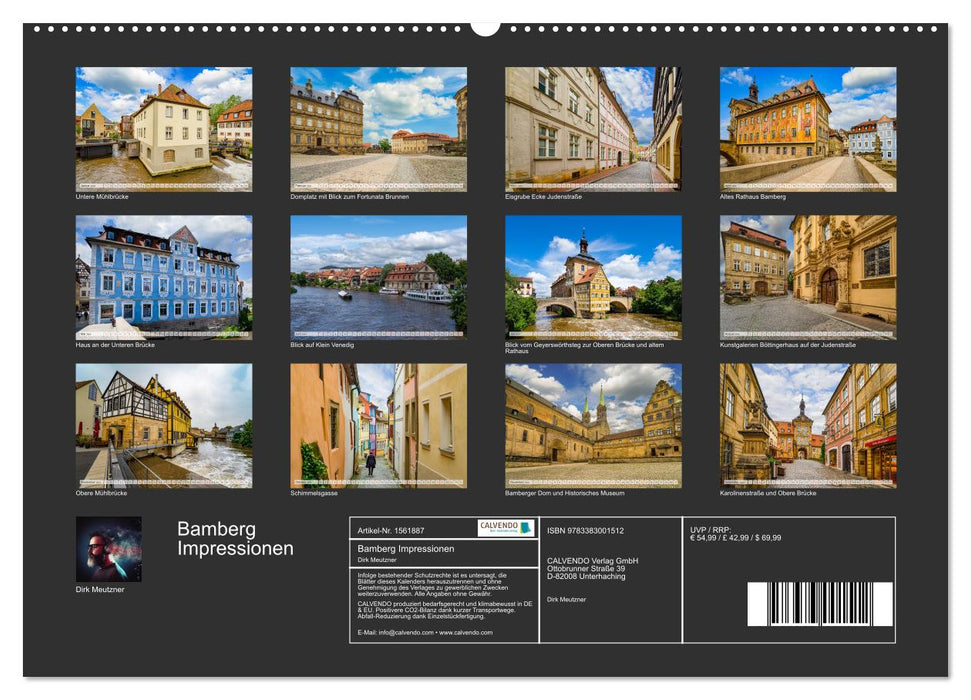 Bamberg Impressionen (CALVENDO Wandkalender 2024)