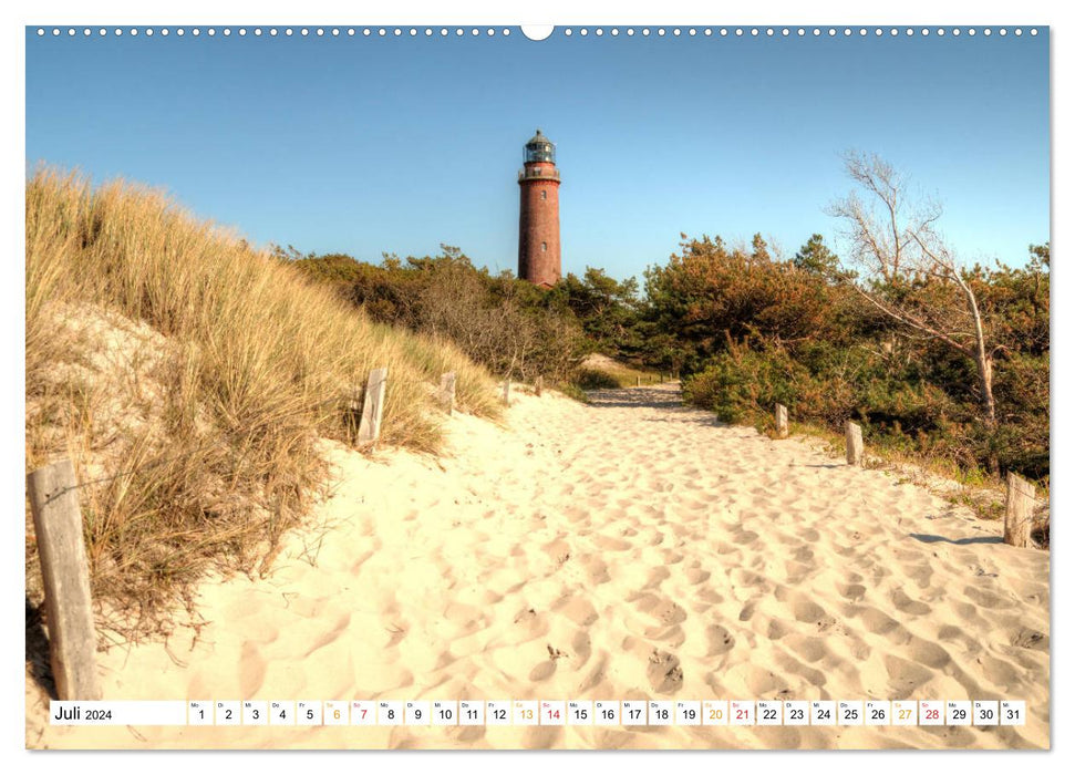 Fischland &amp; Darß dream landscape on the Baltic Sea and Bodden (CALVENDO Premium Wall Calendar 2024) 