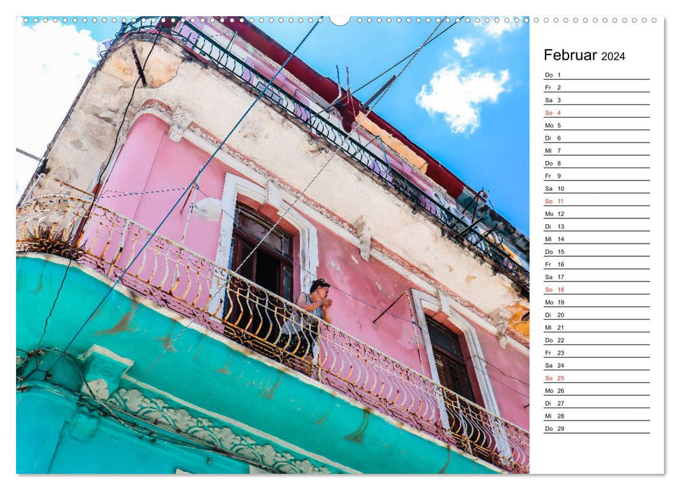 Cuba - Classic Cars &amp; Streetlife (CALVENDO Premium Wall Calendar 2024) 