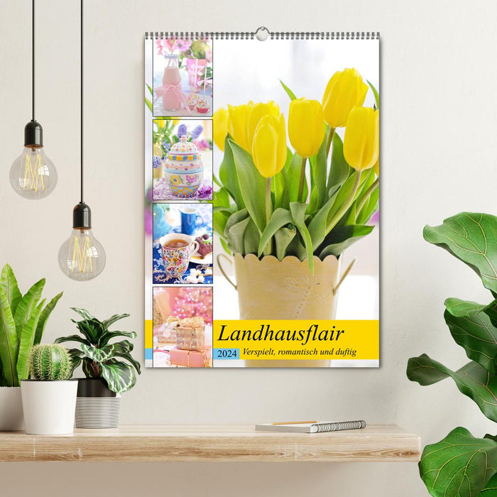 Landhausflair. Verspielt, romantisch und duftig (CALVENDO Wandkalender 2024)