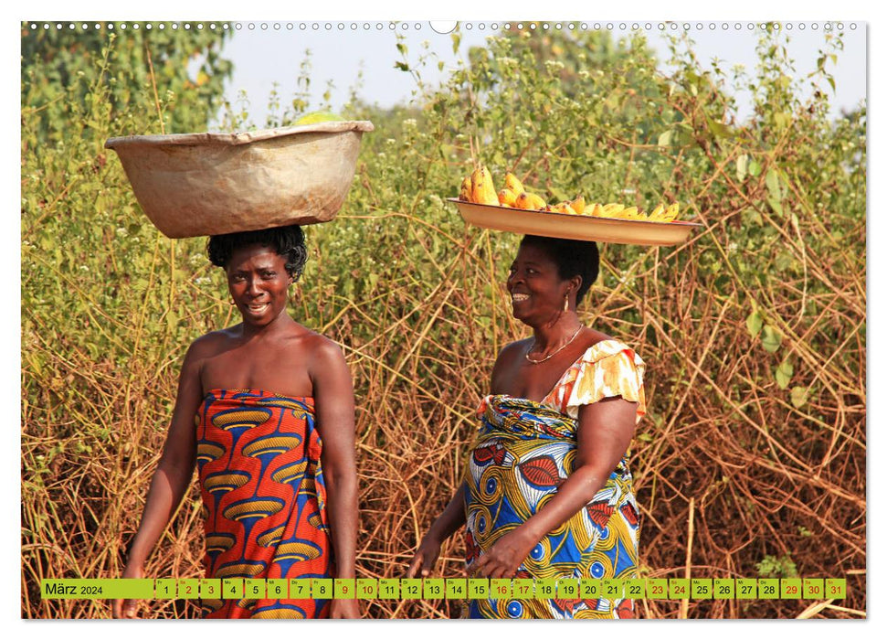 Benin Markets Colors Voodoo (CALVENDO Premium Wall Calendar 2024) 