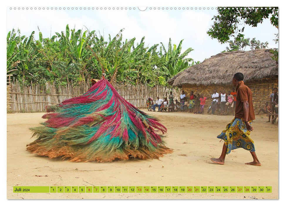 Benin Markets Colors Voodoo (CALVENDO Premium Wall Calendar 2024) 
