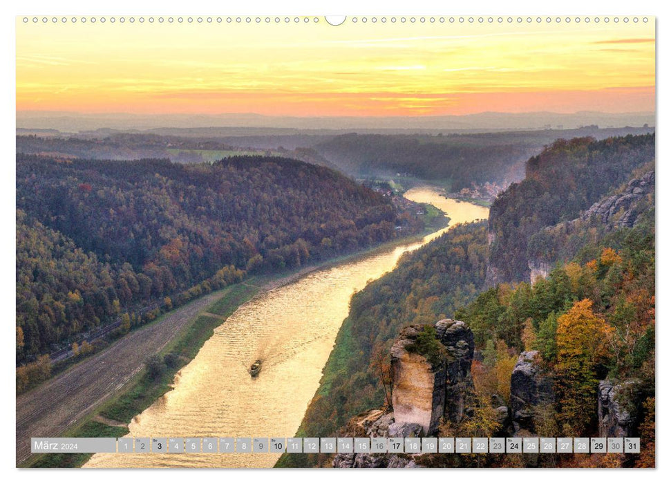 SÄCHSISCHE SCHWEIZ - Märchenland an der Elbe (CALVENDO Wandkalender 2024)