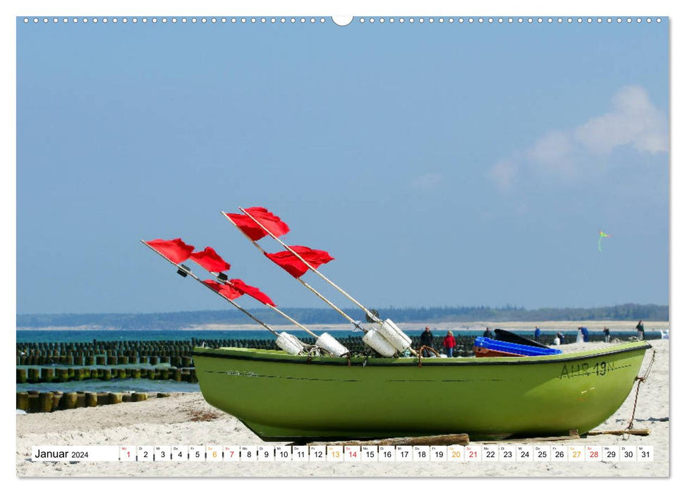 Fischland & Darß Traumlandschaft an Ostsee und Bodden (CALVENDO Wandkalender 2024)