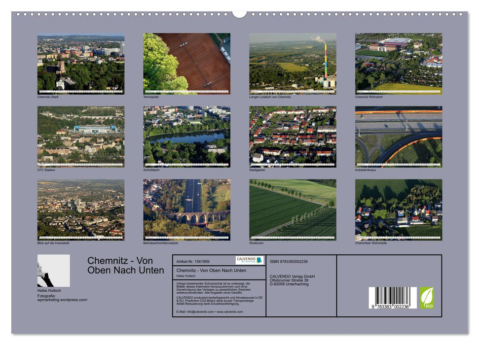 Chemnitz - Von Oben Nach Unten (CALVENDO Premium Wandkalender 2024)