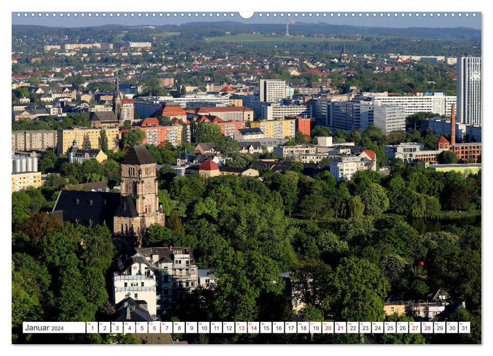 Chemnitz - Von Oben Nach Unten (CALVENDO Premium Wandkalender 2024)