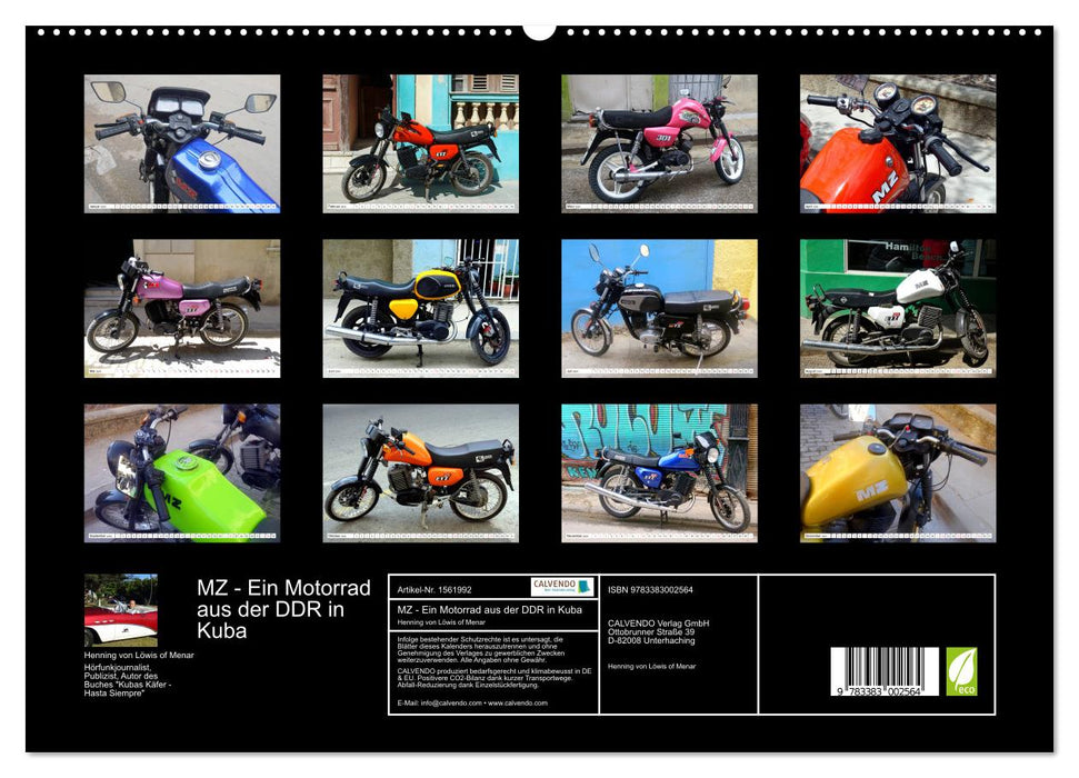 MZ - A motorcycle from the GDR in Cuba (CALVENDO Premium Wall Calendar 2024) 