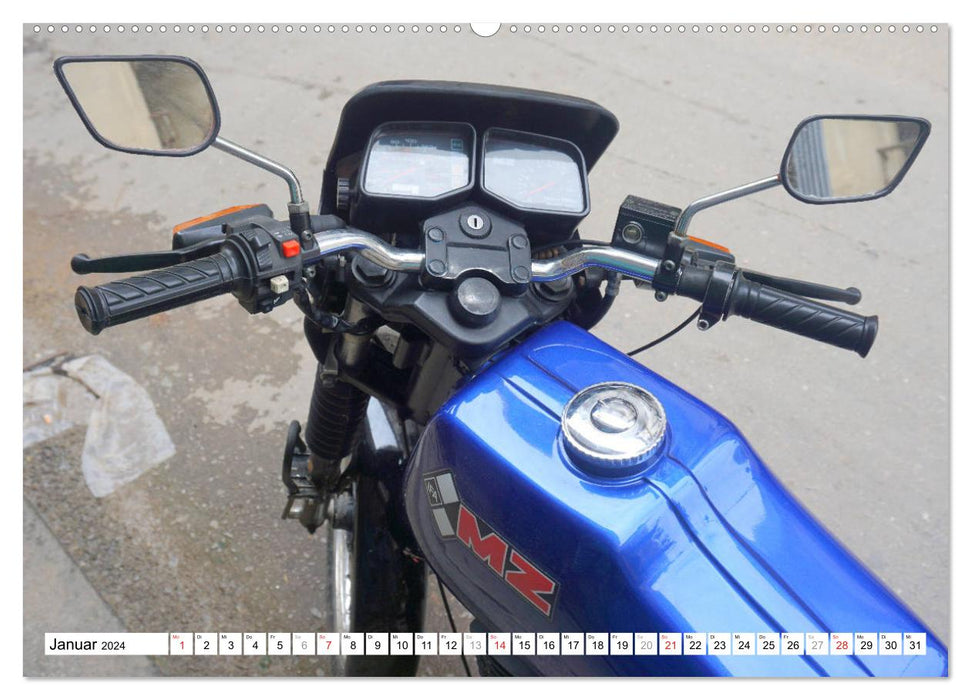 MZ - A motorcycle from the GDR in Cuba (CALVENDO Premium Wall Calendar 2024) 